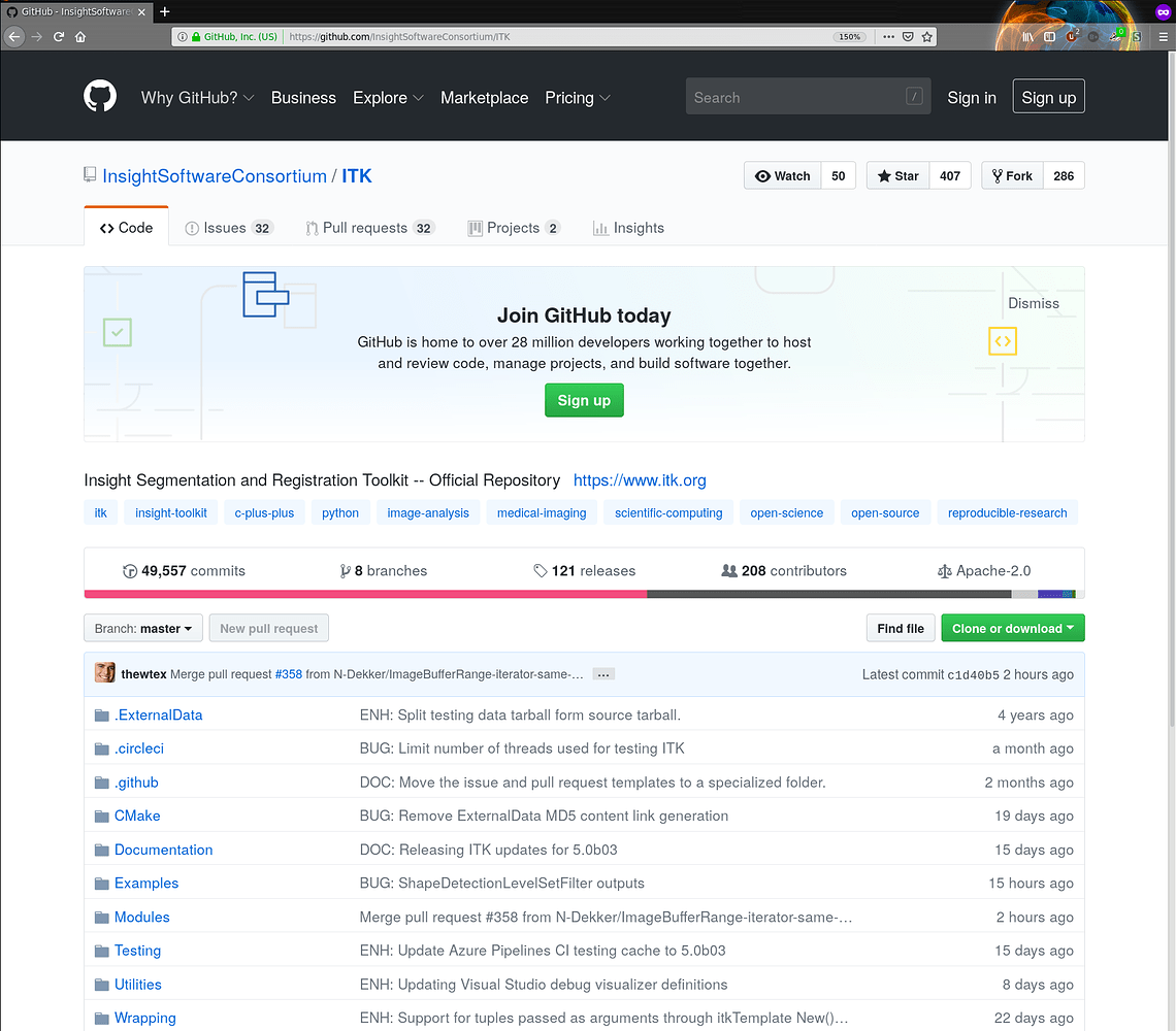 ITK 5.0 Beta 3: GitHub - Announcements - ITK